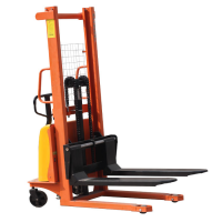 Semi electric pallet stacker truck