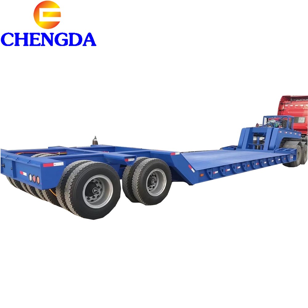 Top sale High quality 3 Axles Low Bed Flatbed Utility Cargo Semi Truck Trailer